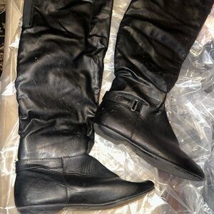 Black Leather Women's Boots